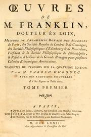 Front cover of Œuvres de M. Franklin, docteur es loix .. by Benjamin Franklin