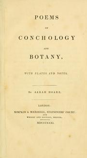 Front cover of Poems on conchology and botany by Sarah Hoare