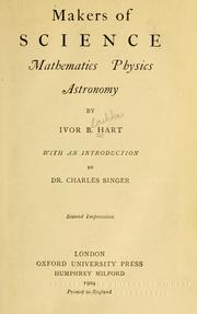Cover of Makers of science by Ivor Blashka Hart