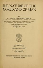 Front cover of The nature of the world and of man by Horatio Hackett Newman