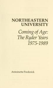 Front cover of Northeastern University, coming of age by Antoinette Frederick