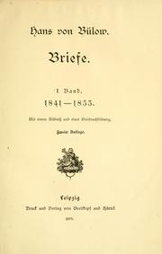 Front cover of Briefe und Schriften by Hans von Bülow