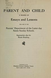 Cover of Parent and child by Deseret Sunday School Union.