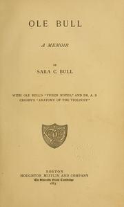 Front cover of Ole Bull by Sara Chapman Thorp Bull