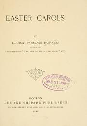 Front cover of Easter carols by Louisa Parsons Stone Hopkins