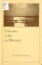 Front cover of Conesus Lake in history by H. W. DeLong