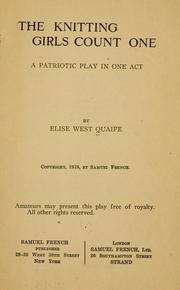 Front cover of The knitting girls count one by Elise West Quaife
