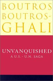 Cover of Unvanquished by Boutros Boutros-Ghali