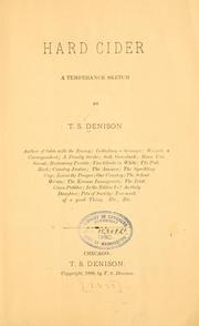 Cover of Hard cider by Thomas S. Denison