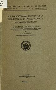 Front cover of An educational survey of a suburban and rural county by Hermann Nelson Morse