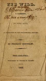 Cover of The will by Frederick Reynolds
