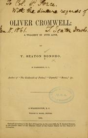 Cover of Oliver Cromwell by T. Seaton Donoho