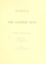 Front cover of Songs of the Catholic year by Cunningham, Francis A.