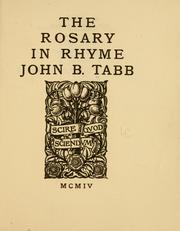 Front cover of The rosary in rhyme by John B. Tabb