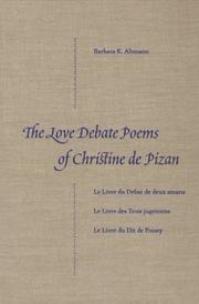 Front cover of The love debate poems of Christine de Pizan by Barbara K. Altmann