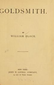 Cover of Goldsmith by William Black