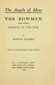 Front cover of The angels of Mons by Arthur Machen