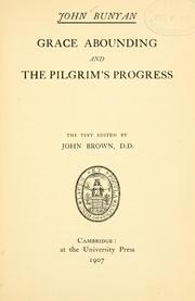 Cover of Grace abounding and The pilgrim's progress by John Bunyan