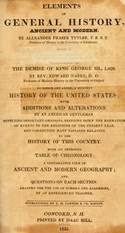 Front cover of Elements of general history, ancient and modern by Alexander Fraser Tytler