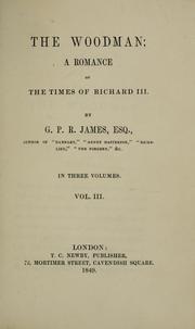 Front cover of The woodman by G. P. R. James