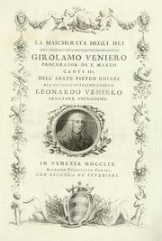 Front cover of La mascherata degli dei, nell'ingresso dell'eccellentissimo signor Girolamo Veniero procurator di S. Marco by Pietro Chiari