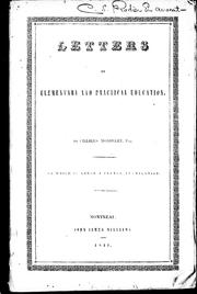 Cover of Letters on elementary and practical education by Charles Mondelet