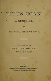 Cover of Titus Coan by Lydia Bingham Coan