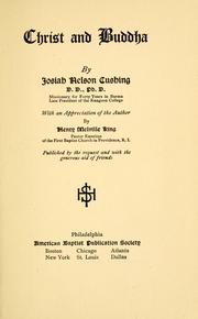 Cover of Christ and Buddha by Josiah Nelson Cushing