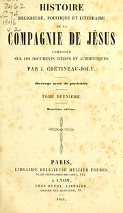 Front cover of Histoire religieuse, politique et littéraire de la Compagnie de Jésus by J. Crétineau-Joly