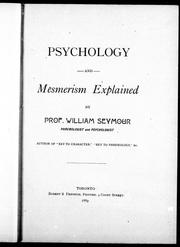 Cover of Psychology and mesmerism explained by William Seymour