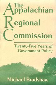 Front cover of The Appalachian Regional Commission by Bradshaw, Michael J.