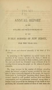 Front cover of Annual report of the New Jersey State Board of Education by New Jersey. State Board of Education