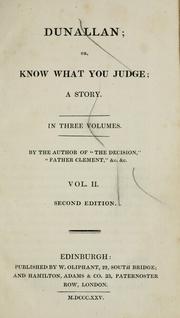 Front cover of Dunallan, or, Know what you judge by Grace Kennedy