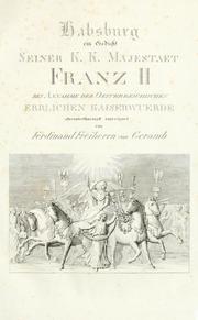 Front cover of Habsburg by Marie Joseph Geramb