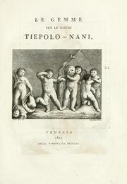 Front cover of Le Gemme per le nozze Tiepolo-Nani by Francesco Driuzzo