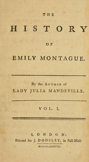 Cover of Emily Montague by Frances Brooke