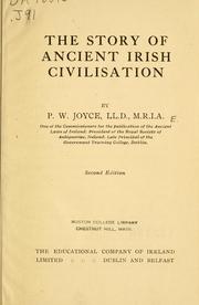 Cover of The story of ancient Irish civilisation by P. W. Joyce