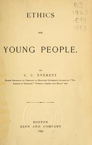 Cover of Ethics for young people by Charles Carroll Everett