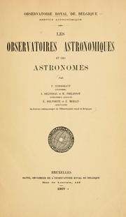 Cover of Les observatoires astronomiques et les astronomes by Observatoire royal de Belgique.