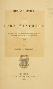 Cover of Life and letters of John Winthrop by Robert Charles Winthrop