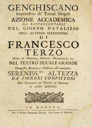 Cover of Genghiscano, imperadore de' Tartari Mogoli by Francesco III d'Este Duke of Modena and Reggio