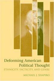 Front cover of Deforming American political thought by Michael J. Shapiro