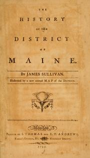Front cover of History of the District of Maine by James Sullivan