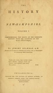 Cover of The history of New-Hampshire by Jeremy Belknap