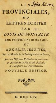 Cover of Les provinciales by Blaise Pascal