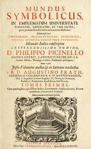 Front cover of Mondo simbolico by Picinelli, Filippo