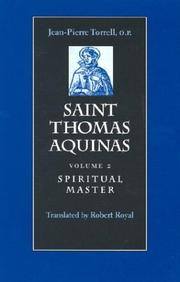 Cover of Saint Thomas Aquinas by Jean-Pierre Torrell
