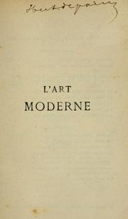 Front cover of L'art moderne by Joris-Karl Huysmans