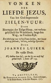 Cover of Vonken der liefde Jezus, van het god-begeerende zielen-vuur by Jan Luiken