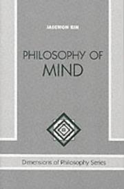 Front cover of Philosophy of mind by Jaegwon Kim